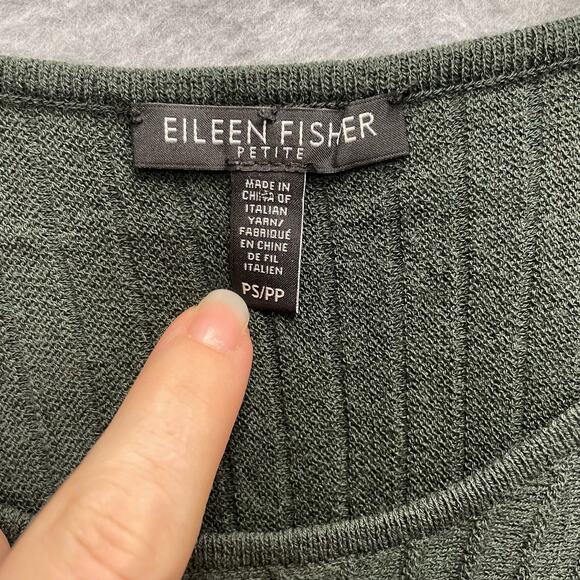 Eileen Fisher Wool Ribbed Half Sleeve Dress Size SP - Picture 4 of 5